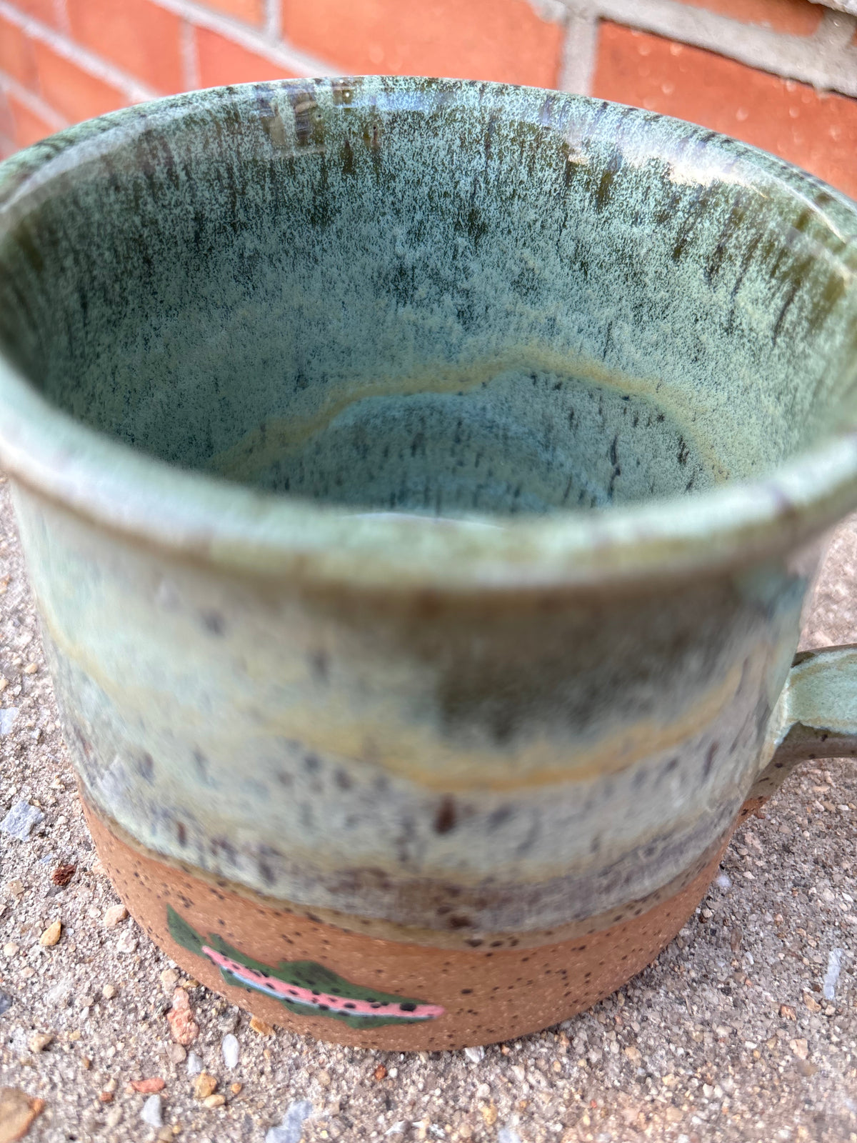 Green Large Rainbow Trout Mug