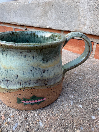 Green Large Rainbow Trout Mug