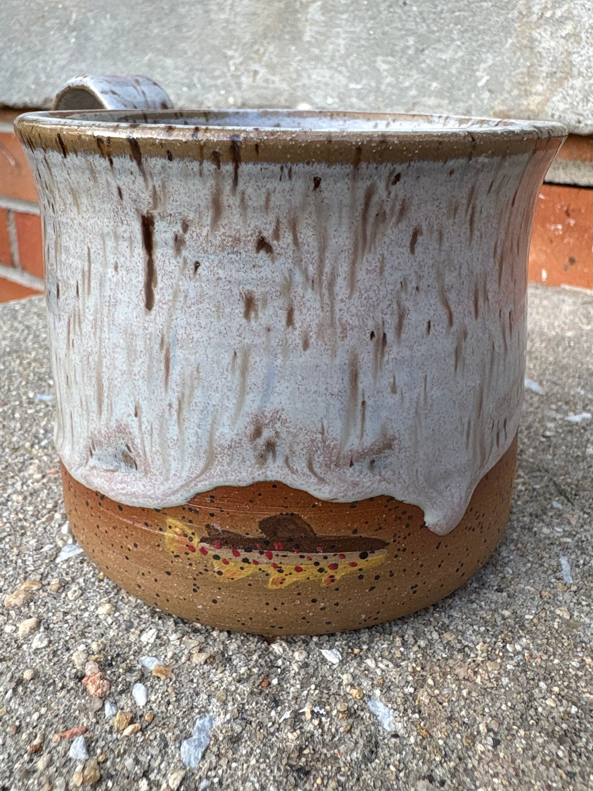 White Brown Trout Mug