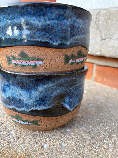 Blue Rainbow Trout Thumb Mugs
