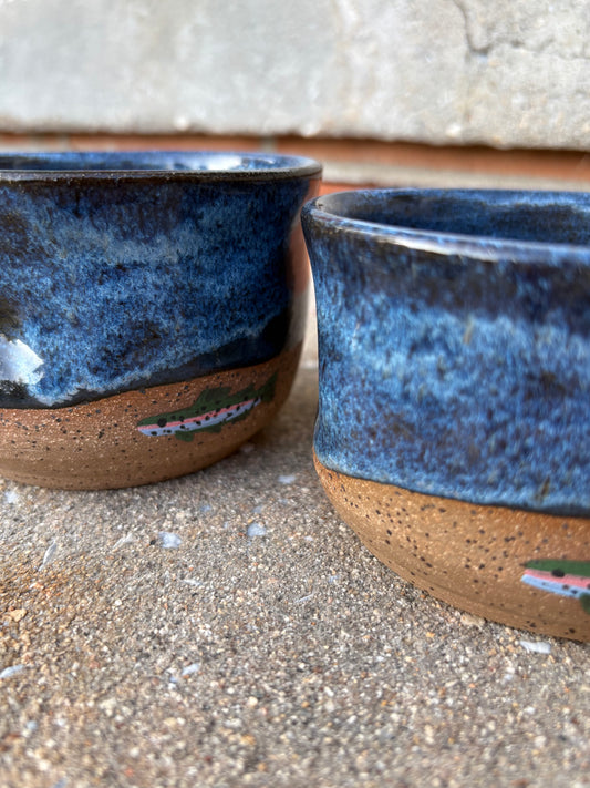 Blue Rainbow Trout Thumb Mugs