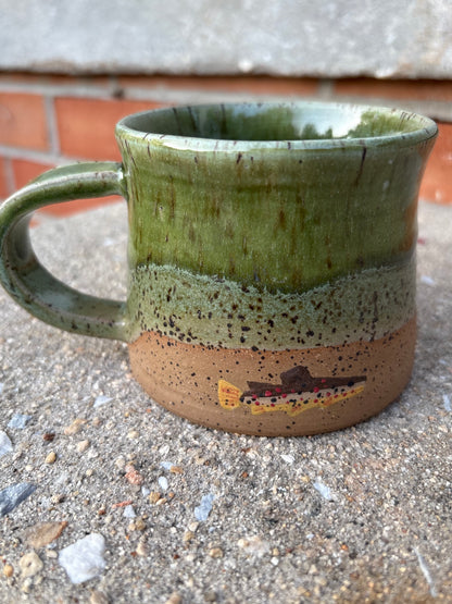 Green Brown Trout Mug