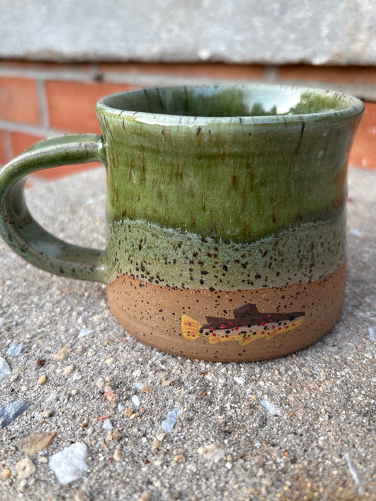 Green Brown Trout Mug