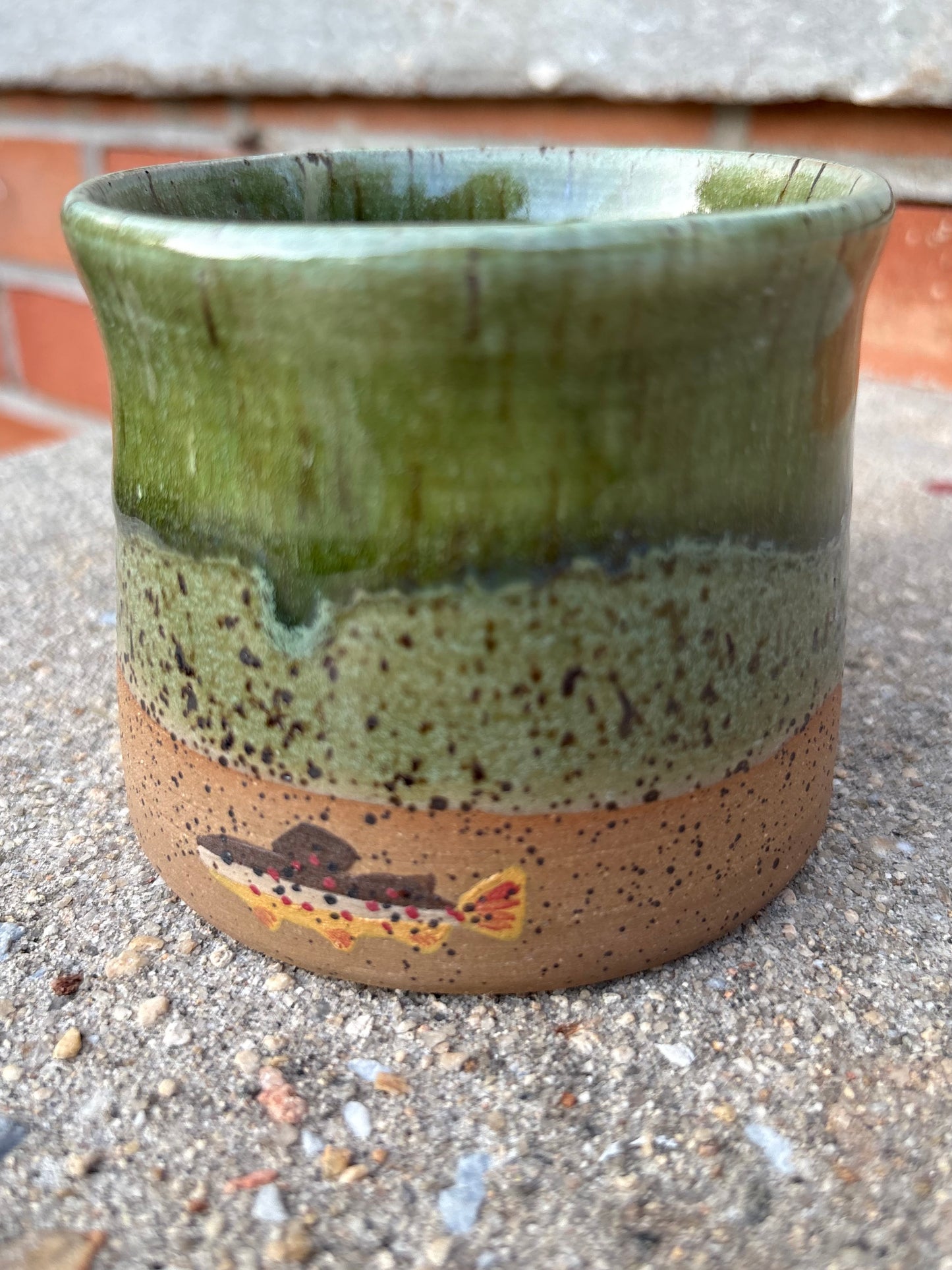 Green Brown Trout Mug