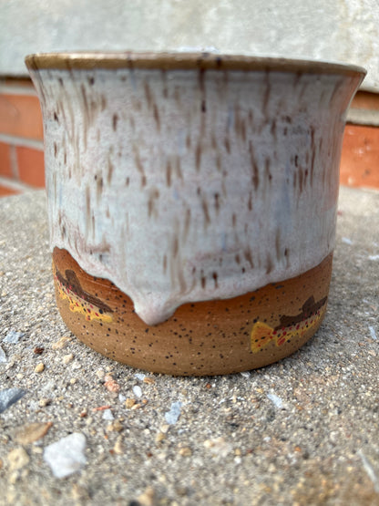 White Brown Trout Mug