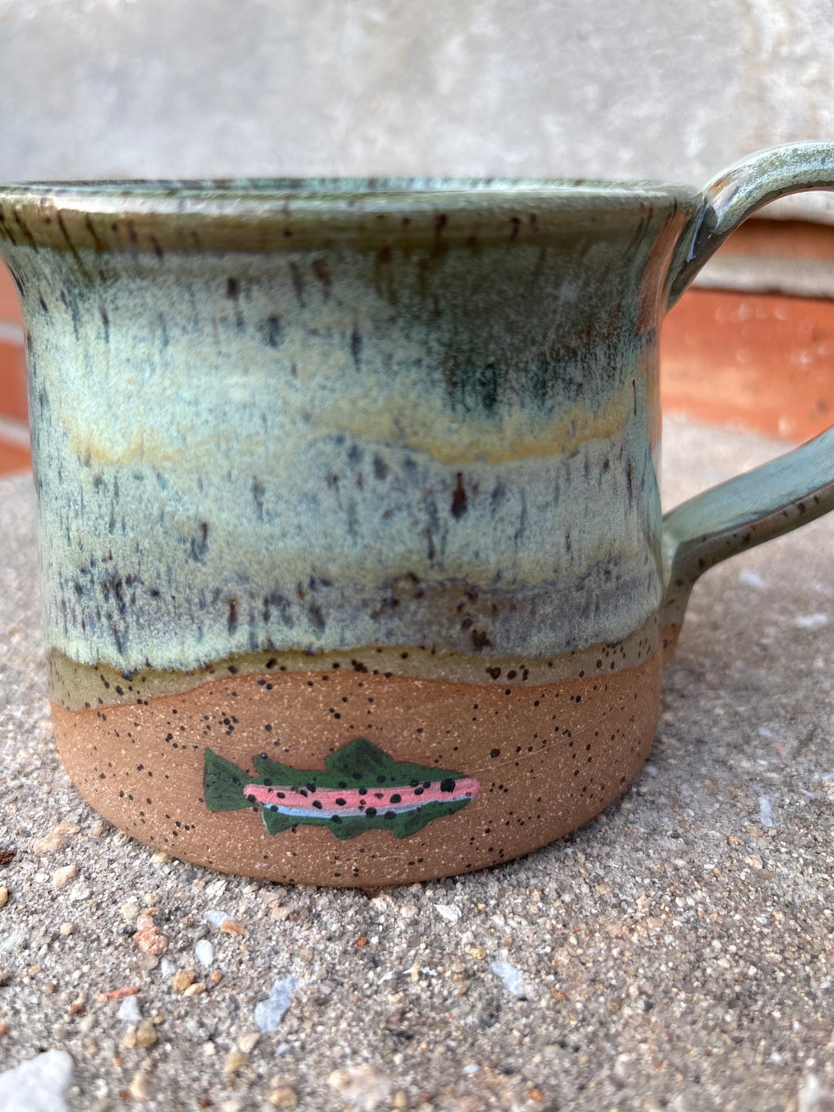 Green Large Rainbow Trout Mug
