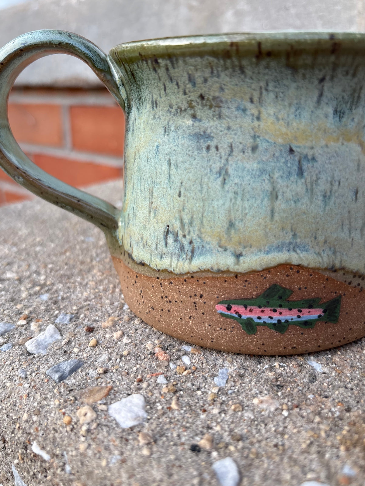 Green Large Rainbow Trout Mug