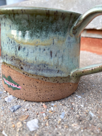 Green Large Rainbow Trout Mug
