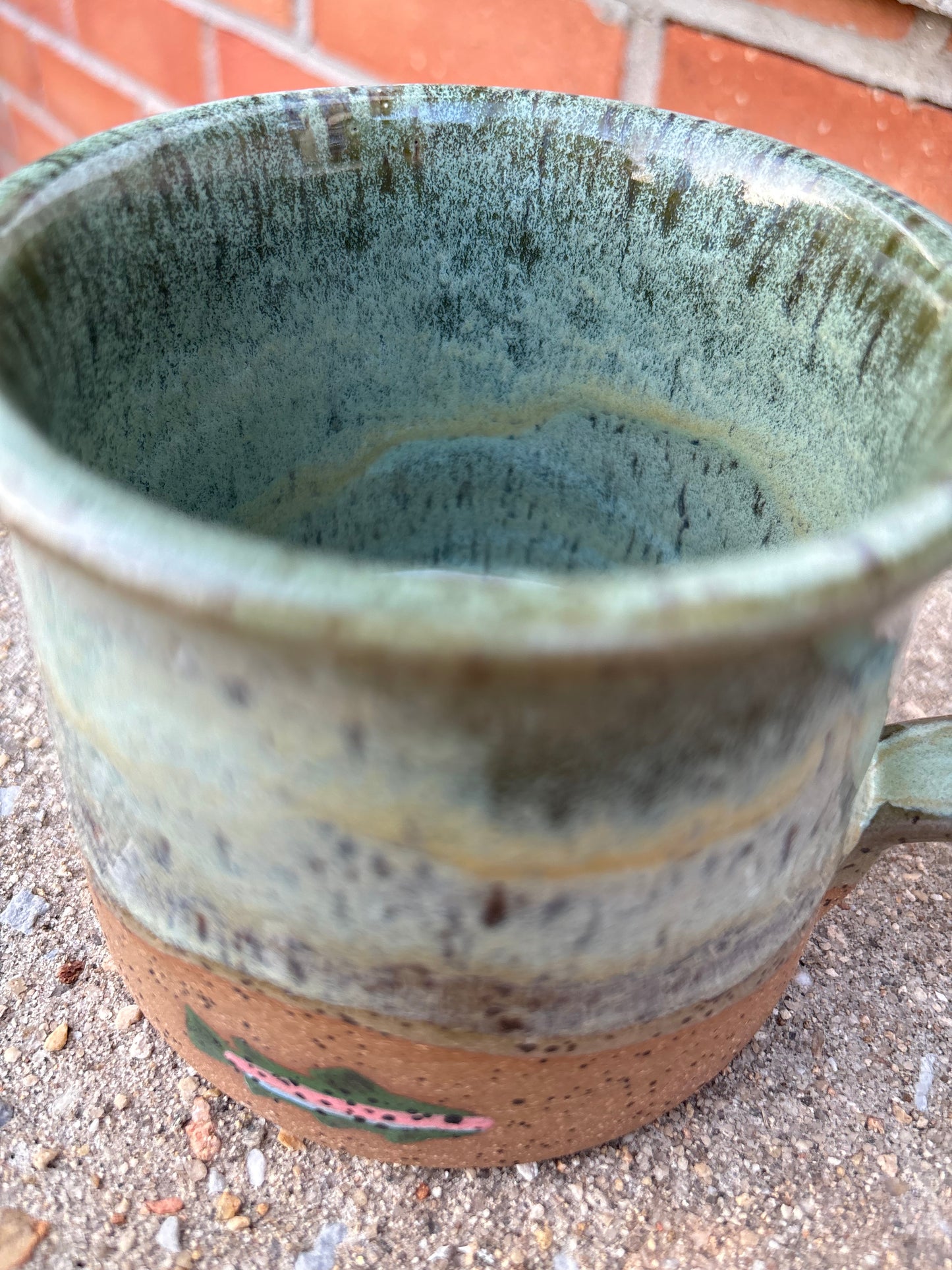 Green Large Rainbow Trout Mug